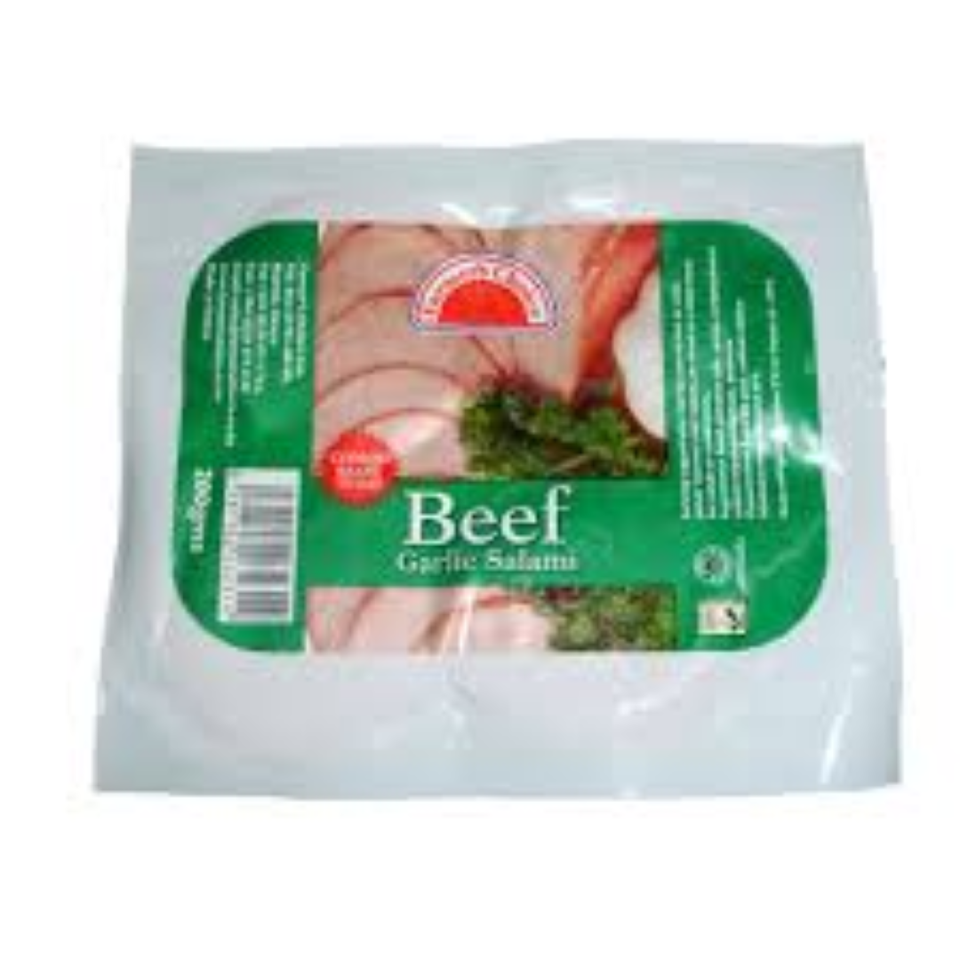 FCL BEEF GARLIC SALAMI BULK PER KG